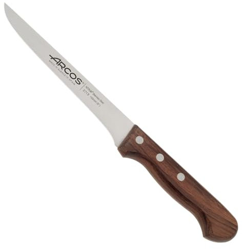 Arcos Serie Atlantico - Cuchillo Deshuesador - Hoja de Acero Inoxidable de 155 mm - Mango de madera Palisandro color marrón