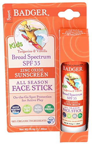 Badger Baume pour Les Enfants Face à bâton 35 Tangerine et 0,65 Vanille