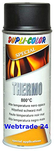 Lackspray, hitzefest, für Motoren, Auspuffe, Grills, 400 ml (Thermo schwarz matt 800 °C)