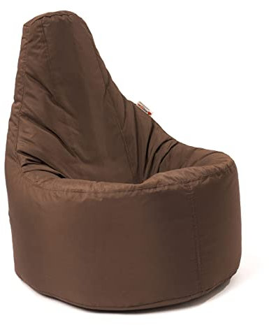 MaxiBean Bean Bag Chair Gaming indoor Outdoor Weather Resistant - Perfect for Home, Garden, Living Room Lounge - Adult, teenager Big Recliner BeanBag Chairs with Filling Beans Included - Brown