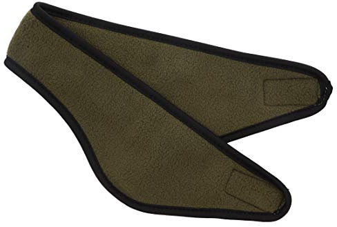 Motique Accessories Fleece Ear Muff Head Wrap with Closure Winter Earmuff - Lots of Colors (Olive Black)