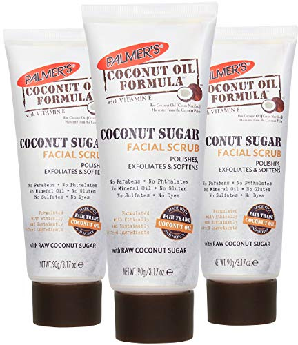 Palmer's Coconut Oil Formula Coconut Sugar Facial Scrub, 3.17 Ounce (Pack of 3)