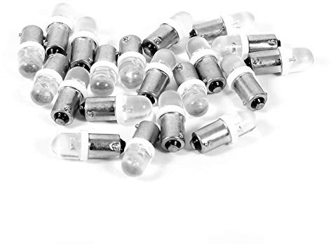 Indicatore di direzione 20Pz convesso 1LED per T11 BA9S H6W 1895 Lampadina per cruscotto bianca per auto LED auto