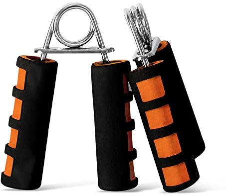 ALBOYI 2er-Pack Schaumstoff-Handgriffe Grifftrainer Handtrainer Handtrainer Armmuskelaufbau, schwarz/orange
