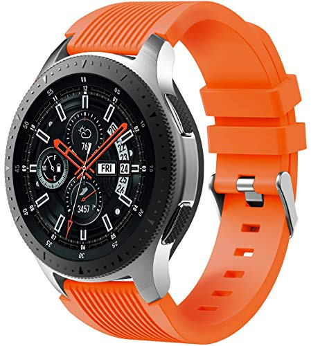 Dirrelo Armband Kompatibel mit Samsung Galaxy Watch 3 45mm/Galaxy Watch 46mm/Huawei GT 2 46mm, 22mm Weiche Silikon Sport Armbänder Ersatz für Samsung Gear S3 Frontier für Herren Damen