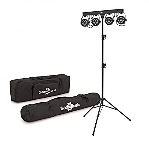 Gear4music DJ Luci Mini Faretti da Palco Sistema di Illuminazione DJ 48 W