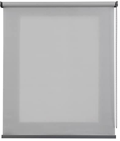 STORESDECO Lichtrollo Plus, Premium-Rollo mit Metallic-Finish. Modernes, dekoratives Rollo in Textiloptik für Fenster und Türen bis 200 cm!| Plus Hellgrau, 60cm x 180cm