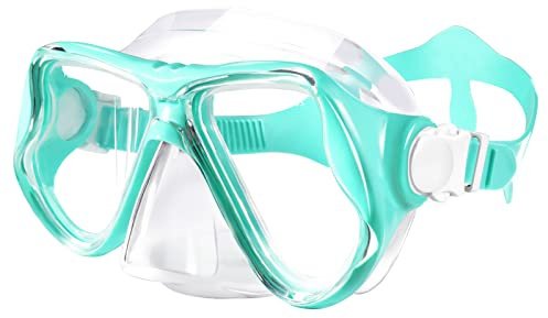 Keary Goggles Swimming Adult Mask Swim Goggles for Men Women Teens Adult Youth 180° Wide View Soft Silicone Skirt Clear No Leak Anti-Fog Swim Goggles with Nose Cover Pool Underwater Water Mask Glasses