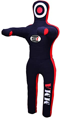MNEX Pro Fighting Wrestling Dummy - 5ft/60 inches 6ft/72 inches Jujitsu BJJ MMA Dummy Judo Karate - Un-Filled - Black 6ft / 72 (5ft / 60) Standing