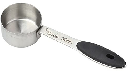 Cuillère à Café 30 Ml 1/8 Cuillère à Mesurer en Acier Inoxydable Cuillère à Soupe Cuillère à Café Cuillère à Mesurer à Manche Court pour Café Moulu Thé Sucre Farine Cuillère à Soupe Cuillère à Café Cu