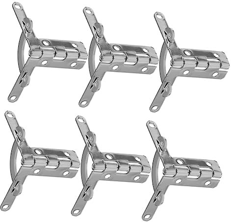 WHAMVOX 6pcs Box Support Bracket Wooden Box Hinges Jewelry Case Hinges Compartments