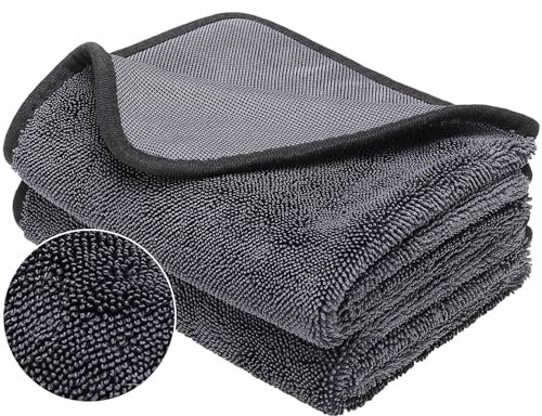 Jostift 2 Stück Shiny Bath XXL Trockentuch,Trockentuch 40x60cm,Duschkabinen Tuch zum Wasser Abziehen in Dusche und Bad,Mikrofasertuch mit gedrehtem Flor
