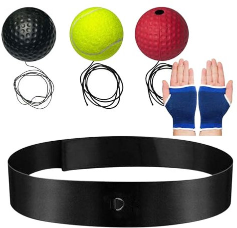 Firulab Boxball, Am Kopf montierter Reflexball, Verstellbarer Boxtrainer - Sicheres, lustiges Reflextraining zur Verbesserung der Schlaggeschwindigkeitsreaktion