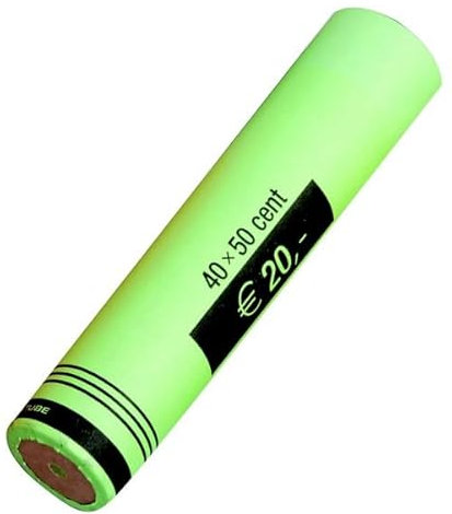 RESKAL 96 Münzhülsen für 0,50 Euro-Münzen, Papier