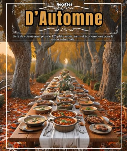 Recettes d’automne : Livre de cuisine avec plus de 120 plats variés, sains et économiques pour la saison automnale.
