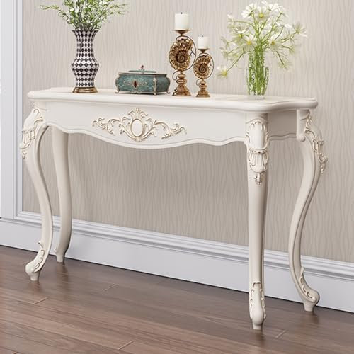 Mesa Consola de Entrada Vintage - Estilo Victoriano - Mesa de sofá con Patas para vestíbulo de Entrada - Muebles Decorativos - Exhibición Elegante (Tamaño: 120x34x86cm)