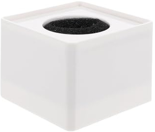 Portable White ABS Square Microphone Flag Station with Foam Mic Logo Flag Stations Reporter Host Interview Accessories for Meeting Conference KTV