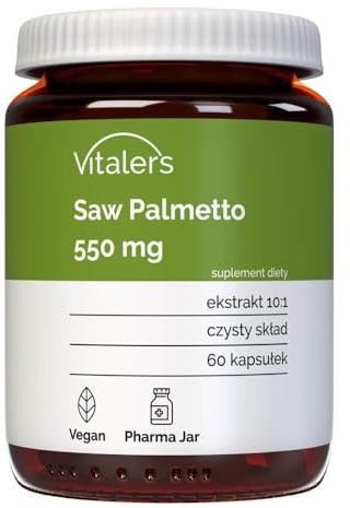 Vitaler's Saw Palmetto 550 mg - 60 gélules, végétalien, 2 mois de supplémentation, sans conservateur, composition pure