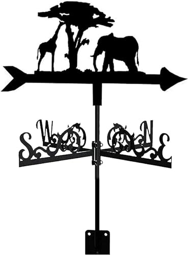 MWAYOYTE Girouette en métal pour extérieur, indicateur de Direction du Vent, Outil de Mesure du Vent pour Animaux