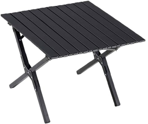 Tavolo da campeggio,Pieghevole Tavolo Da Campeggio Acciaio Al Carbonio,Con Piano Arrotolabile Tavolo,Tavolino Richiudibile,Salvaspazio,con borsa for il trasporto facile,per picnic Camp Backyard BBQ