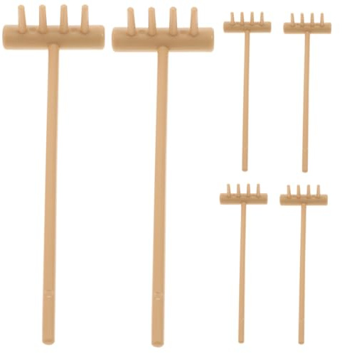 OFFSCH 6 Piezas Mini Rastrillos Zen para Escritorio Rastrillos Decorativos Pequeños y Ligeros para Jardín Zen y Mesas de Arena Herramienta y Fácil de Usar para Decoración y