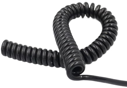 Cavo elettrico, cavo di alimentazione retrattile, Cavo schermato a spirale opaco 22AWG 4 anime 0,3 mm2 Estensione 1 metro 5 metri 7 10 Molla telescopica(Stretch 4 meter)