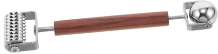OUNONA Roller Viso in Acciaio Doppio per Massaggio Facciale e Contorno Occhi Strumento Guasha per Ridurre Rughe e Gonfiore Massaggiatore Portatile per Cura Sollevamento Cutaneo