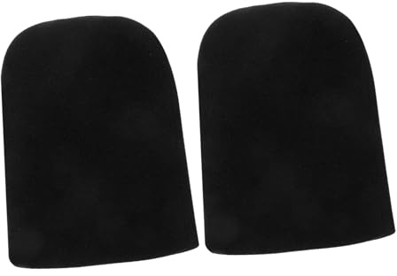 MOBUTOFU 2 Stück Antirutsch rollstuhl fußabdeckungen Weiche Beinschutz pads Rutschfeste Fußstützen abdeckungen für Senioren Einfach Anzubringen Stilvolles Schwarzes Design
