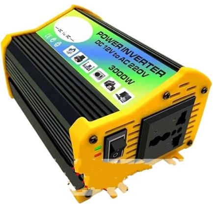 Transformateur Convertisseur De Tension Solaire 600 W pour Voiture 12 V 110 V 220 V 230 V Transformateur De Charge CC 220 V 110 V 60 Hz(Black DC12V-AC110V)