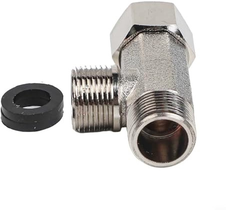 Brass Bidet Tadapter 7 Over 8 3 Over 8 1/2 Thread All Metal 3 Way T Valve Diverter for Bathroom for Toilet Sprayer or Shower Head Leakproof Plumbing Fitting Having Compact (3 Over 8)