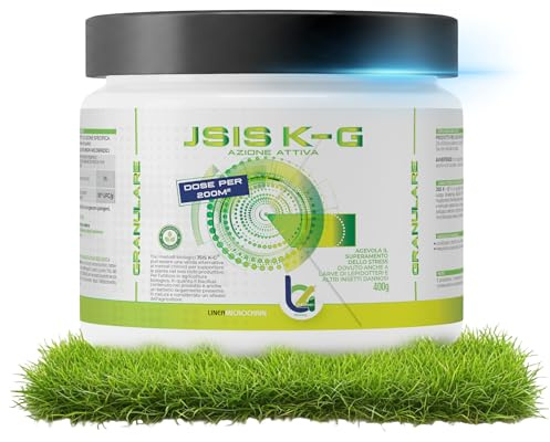 B4Green JSIS K-G Granulare 400g per 200m² – Bacillus Thuringiensis Kurstaki Israelensis Larvicida Biologico per Prato, Larve di Lepidotteri e Bruchi, Ammendante per Agricoltura Biologica