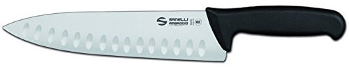 Sanelli Ambrogio Supra Trinciante Cuoco, Lama Alveolata, 24 cm, Acciaio Inossidabile, Grigio