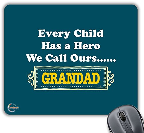 CP337 Every Child HAS A Hero WE Call Ours Grandad Novelty Gift Printed PC Laptop Computer Mouse Mat Pad