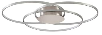 Lindby LED Deckenleuchte Riley dimmbar (Modern) in Alu aus Aluminium (1 flammig,) - Lampe Deckenlampe Wohnzimmerleuchte