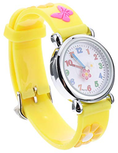 UKCOCO Kinder Uhren 3D Niedlichen Cartoon Blumen Muster Kinder Armbanduhr Silikonband für 3-10 Jahre Jungen Mädchen Kleines Kind
