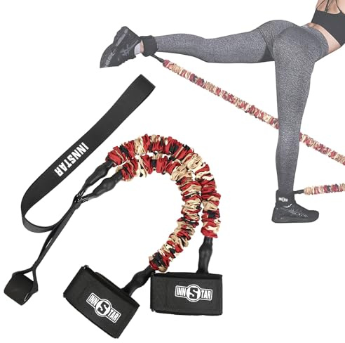INNSTAR Gesäß Widerstandsbänder, Gesäßmuskel Trainer, Kabelmaschine für Hüfte Heim Training Kabel Kickbacks mit Anleitung & Tragetasche