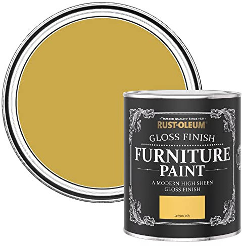 Rust-Oleum Yellow Furniture Paint in Gloss Finish - Lemon Jelly 750ml