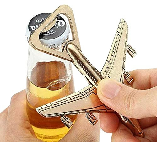 Abrebotellas de avión – Regalos de aviación para piloto, decoración de avión, regalo para veteranos(2 unidades)
