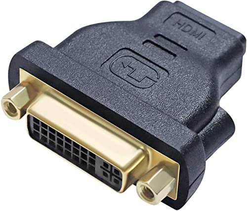 DTech DVI Femmina a HDMI Femmina Adattatore Bidirezionale HDMI a DVI-I Convertitore 24+5 Porte 4K 1080p Video per Computer Monitor PC TV