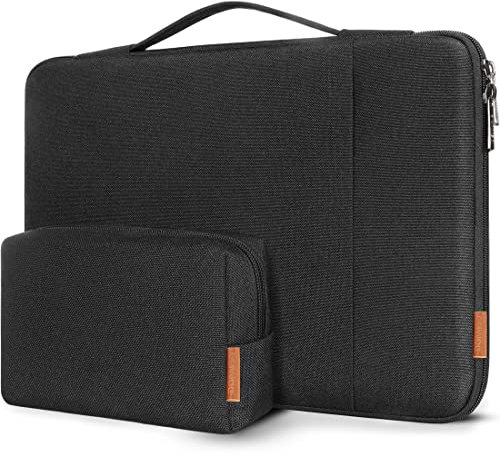 DOMISO 15.6 inch Laptop Sleeve Case Water Resistant Shockproof Protective Computer Bag for 15.6 Notebook/Lenovo IdeaPad ThinkPad/HP Pavilion 15 Envy 15/Dell XPS 15/Asus, Black
