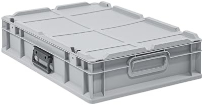 PROREGAL Bac Euro NextGen Portable | HxLxP 13,5x40x60cm | 23 litres | Eurobox, boîte industrielle, boîtes de rangement, empilables, conteneur de stockage, bacs de rangement