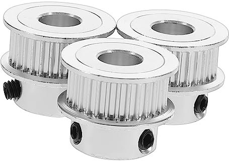 VILLCASE 3stücke Zahnriemen-umlenkrolle Zahnriemenscheibe Zahnriemenrad Spannfeder Zahnsynchronrad Mechanische Riemenscheiben Montieren Pulley