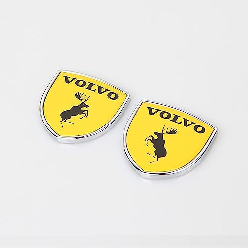 abrupt Logo Auto Emblem für Volvo 3D, Abzeichen Logo Buchstaben Wort Emblem Aufkleber, Zeichen Emblem Logo Abzeichen Sticker Abziehbilder,A Gold