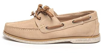 Lumberjack Navigator - Mocasín con cordones para mujer, de ante, Arena, 36 EU