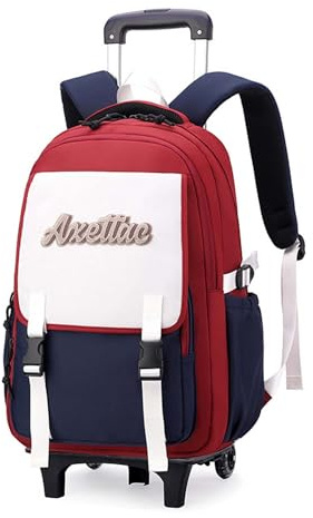 Yumenam Trolley Rucksack mit 6 Rollen Kinder Schulrucksack Mädchen Jungen Teenager Rucksack mit Rollen Teens Schule Schultasche mit Rollen Mädchen Schulranzen