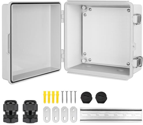 CHENGPI Verteilerkasten Aufputz,Verteilerschrank Industriegehäuse Schaltkasten,IP66 Elektrische Abzweigdose,Verteilerkasten Außen Wasserdicht,Anschlussdose 210×210×130MM