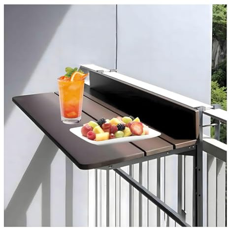 ZHENGQIAN Balkon-Hängetisch, Verstellbarer Wandklapptisch, höhenverstellbarer Hängetisch, wetterfester Hängetisch, perfekt for Ihre Terrasse, Balkon, Geländer oder Balkon(W37xL100CM/W14.6xL39.3IN)