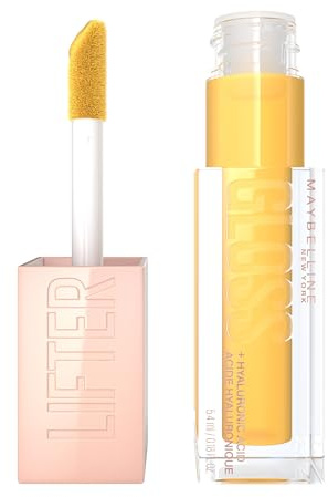 Maybelline New York - Gloss à Lèvres Hydratant & Effet Repulpant Instantané - Enrichi en Acide Hyaluronique - Lifter Gloss Honey'd - Teinte : 026 Honey