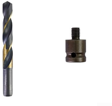 Sumsoctober Vástago de 14 mm con adaptador HSS broca de perforación para llave eléctrica, acero cobalto, extremadamente resistente al calor, broca de metales cortados (20 mm)