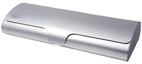 Boolavard Aluminiumglasögonfodral hårt skal glasögonfodral ultralätt stor storlek låda frostat matt glasögonfodral 156 x 60 x 28 mm, SILVER, en storlek